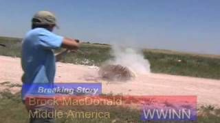 Reporter gets emotional over tumbleweed shooting [upl. by Cal]