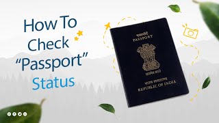 How to Check Passport Status Online in Tamil [upl. by Meesan]