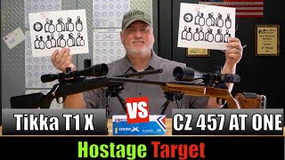 Tikka T1x vs CZ 457 ATONE Center X Hostage Target [upl. by Eened]