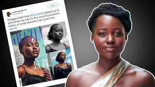 Lupita Nyongo DESTROYS Grazia UK After Photoshop Fail [upl. by Eshman]