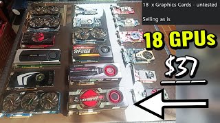 I Bought 18x UNTESTED GRAPHICS CARDS for 37 Dollars [upl. by Enilreug]