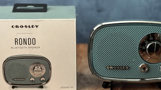 Crosley Rondo Retro Bluetooth Speaker Rechargeable for Music or Podcasts crosley bluetoothspeaker [upl. by Rebe]