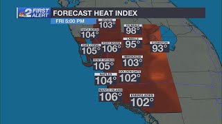 Heat advisory for all of SWFL as heat index peaks at 108 degrees [upl. by Corvese]