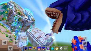 Shin Sonic vs Titan Iron Golem in Minecraft [upl. by Lorac]