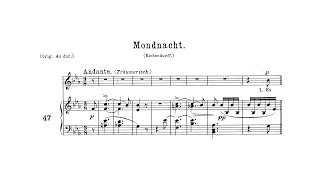 Brahms Mondnacht WoO 21 with Score [upl. by Kenelm]