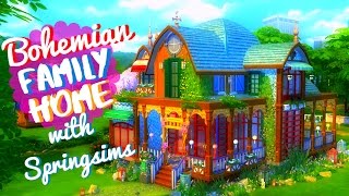 Sims 4  House Build Bohemian Family Home w Springsims [upl. by Elyse94]