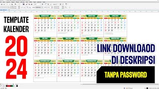 Template Kalender 2024 Tanpa Password [upl. by Lika]