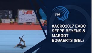 Seppe BEYENS amp Margot BOGAERTS BEL  2017 12  18 mixed pair final [upl. by Bihas]