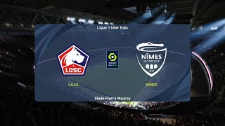 PES 2021  LilleNîmes Ligue 1  Saison 20222023 [upl. by Hsatan362]