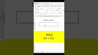 How to create a digital clock in excelexcel exceltips exceltutorial excelfunctions msexcel [upl. by Bakemeier]