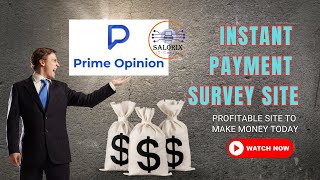 Instant Payment Proof  Prime Opinion Survey SalorixIT 2023 instantpayment [upl. by Eissel]