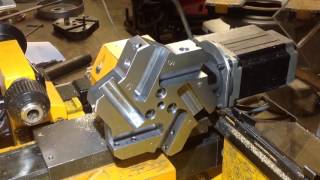 Emco compact 5 cnc Mach 3 custom tool post disc part 1 [upl. by Bunns500]