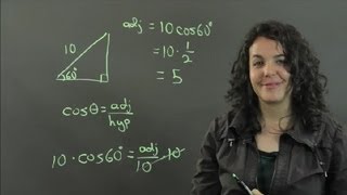 How to Find the Adjacent With the Hypotenuse amp Angle  Measurements amp Other Math Calculations [upl. by Ecirtnuahs]