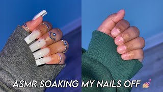 ASMR Soaking My Nails Off 💅🏼 SATISFYING [upl. by Marv]