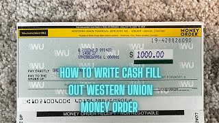 How to Write Cash Fill Out Western Union Money Order in 2023 [upl. by Alisa]