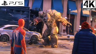 Marvels SpiderMan Miles Morales  RHINO Rampage in the City  gaming marvel spiderman [upl. by Deroo]