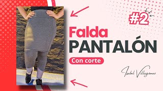 CLASE 2  Confecciona una Falda Pantalón Deportiva con Cortes  ✅Incluye Patrón Gratis [upl. by Blackington713]