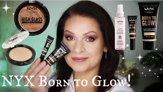 NYX Born to Glow Foundation Concealer HIGH GLASS First Impression amp Look I Mamacobeauty [upl. by Eipper]