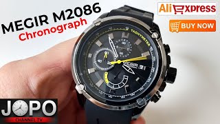 MEGIR M2086 Army Sport Chronograph Watch│Megir Watch Review│Subtitles [upl. by Africa]