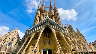 SAGRADA FAMILIA Barcelona  Full tour in 4K exterior  interior [upl. by Ahsircal]