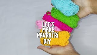 Navratri DIY Hair Accessories using Wool💡🦚 [upl. by Devland]