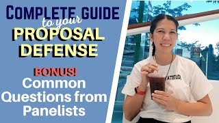 COMMON QUESTIONS BY PANELISTS IN THE PROPOSAL DEFENSE [upl. by Eugene297]