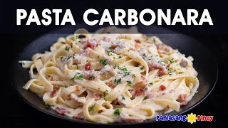 Pasta Carbonara Filipino Style Ang Tunay na Pinoy Carbonara May Sauce [upl. by Cowie]