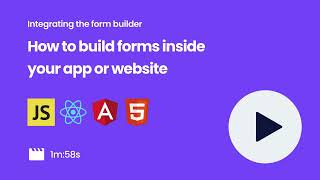 How to build forms inside your application or website [upl. by Ogilvie36]