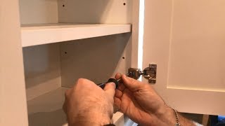 Do it Yourself  How to Adjust Cabinet Door Hinges  Step by Step [upl. by Ahsiemat]