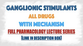 Ganglionic Stimulants  MechanismClassification of drugs with mnemonics  Pharmacology Drugs series [upl. by Yriek672]