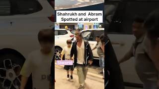 SRK और AbRam Airport Royal entry🥰❤️ shahrukhkhan abram srkfan music [upl. by Surtimed]