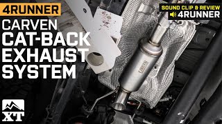 20032023 Toyota 4Runner Carven Dump Exit CatBack Exhaust System Review amp Sound Clip [upl. by Market]