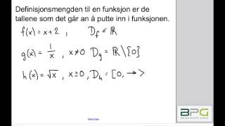 Definisjonsmengde og verdimengde [upl. by Letsirhc]