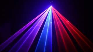 showlas XS1000 RGB laser ILDA 1000mw laser  lasershow demo [upl. by Karney900]