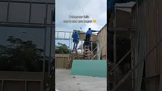 Cómo poner Drywall  Tablaroca al exterior 💒 Técnica sencilla 🥱 [upl. by Azyl768]