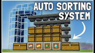 Minecraft EASY Automatic Sorting System  120 Tutorial [upl. by Atiuqan750]