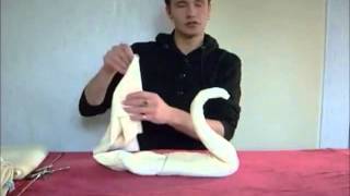 How to fold a towel animal  Schoonmaaktips  Handdoeken vouwen Zwaan [upl. by Earal465]