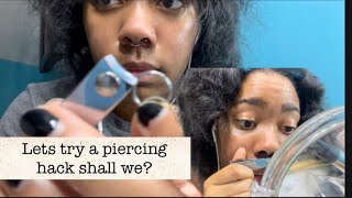 How to open a hinged ring stuck in your face  nail clippers hack [upl. by Weed506]