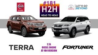 H2H 181 Nissan TERRA vs Toyota FORTUNER [upl. by Limber]