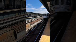 Lefferts Boulevard Bound R46 A train leaving 80th Street [upl. by Sueaddaht]