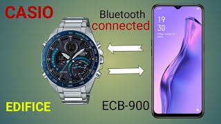 How to connected Casio Edifice Bluetooth Watch ECB900 [upl. by Gaskin]