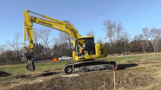 Shaw Earthworks Komatsu PC228 Working [upl. by Euqinehs550]