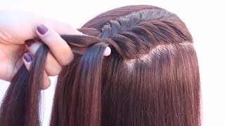 4 pretty open hairstyle for party  fishtail braid  two bun hairstyle  front dutch braid hairstyle [upl. by Fording]