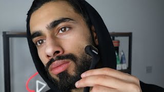 ASMR Beard Roller Tutorial For Men  How To Use Derma Roller For Beard Growth [upl. by Avrenim361]