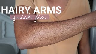 Hairy Arms Hack No Shaving Waxing Laser Removal or Epilating [upl. by Helsie]