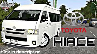 Bussid Mod Toyota Hiace Commuter Van Car Review  Link [upl. by Eceryt]