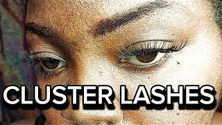 EASY CLUSTER LASHES Application At Home [upl. by Hamilton]