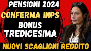 ✅PENSIONI DICEMBRE IMPORTI ESATTI TREDICESIMA 2024 AUMENTO ANTEPRIMA📈 verifica CALCOLI IMPORTI INPS🔵 [upl. by Haniraz]