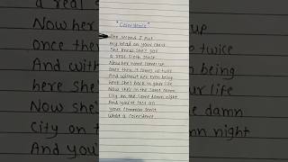 Coincidence sabrina sabrinacarpentertour lyrics song shorts music [upl. by Ube]