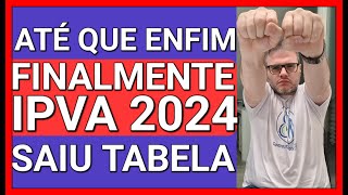 ✔️ATENÇÃO MUDANÇAS IMPORTANTES SAIU TABELA DO IPVA 2024 [upl. by Aicnelev]